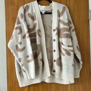 Leopard Oversized Button Cardigan/Sweater